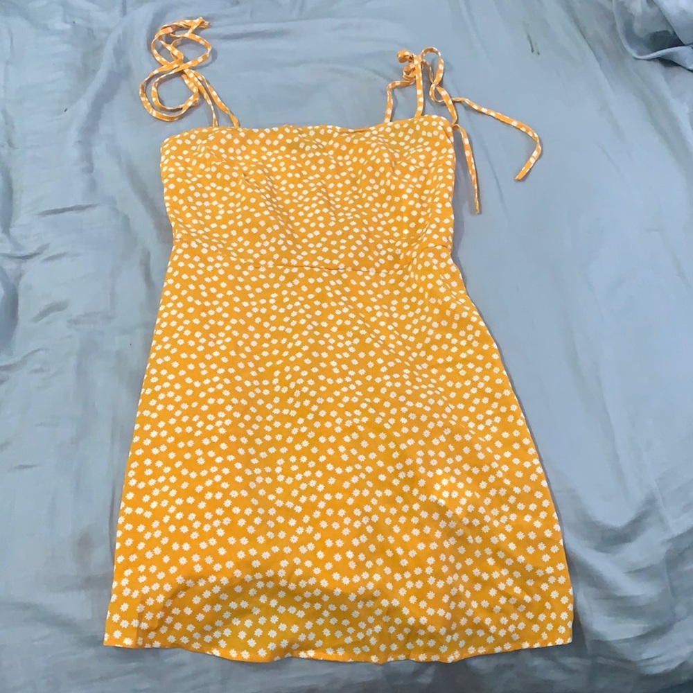 Yellow floral sundress